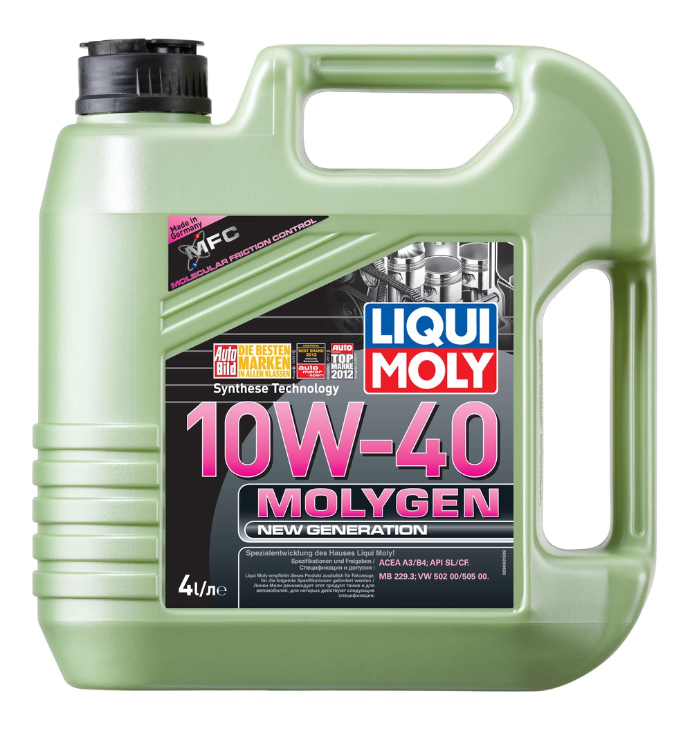 LIQUI MOLY 9060 LM Molygen New Generation 10W-40 SL, A3B4 Масло моторное синт. (229.3, 502.00, 505.00) 4л